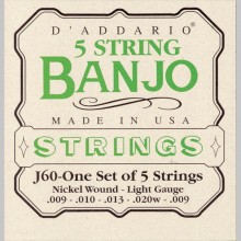JEU D ADDARIO Cordes  BANJO 5C NICKEL LIGHT 09-10-13-20W-09