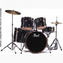 BATTERIE ACOUSTIQUE PEARL TARGET KIT JNR 5F NOIR + PACK SABIAN SBR