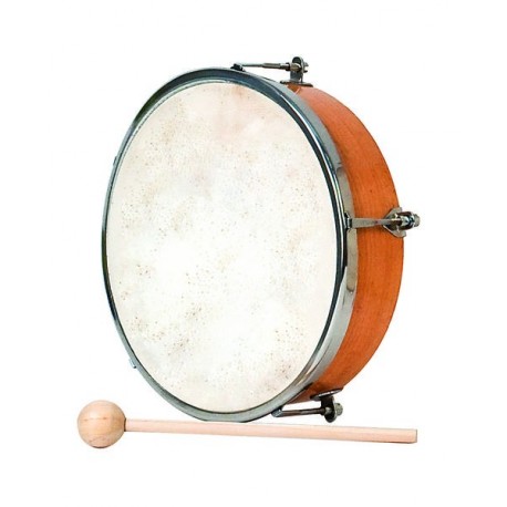 TAMBOURIN PEAU NATURELLE 20 CM