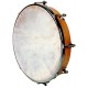 TAMBOURIN PEAU NATURELLE 25 CM