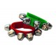 1 PAIRE DE BRACELETS VERT ROUGE AVEC 5 GRELOTS