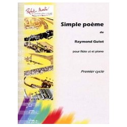 Simple Poème Raymond Guiot Partition - Flûte et Piano