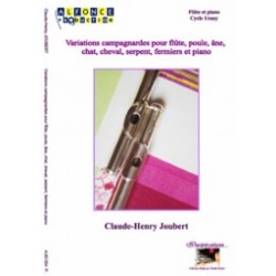 Claude-Henry Joubert Variations Campagnardes Partition Flûte et piano