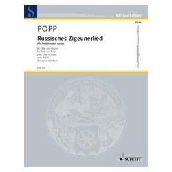 Wilhelm Popp Russisches Zigeunerlied Air Bohémien Russe Opus 462 N° 2 Partition Flûte et Piano