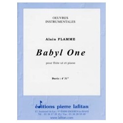 Alain Flamme Babyl One Partition Flûte et Piano