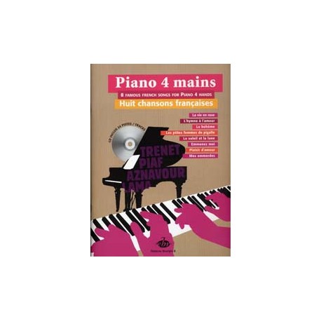 COLLECTION ANACROUSE PIANO 4 MAINS CHANSONS FRANCAISES