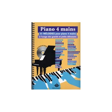 COLLECTION ANACROUSE PIANO 4 MAINS MELODIES GRANDS ET PETITS