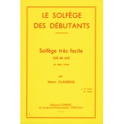 CLASSENS SOLFEGE DEBUTANT 1 CLE SOL