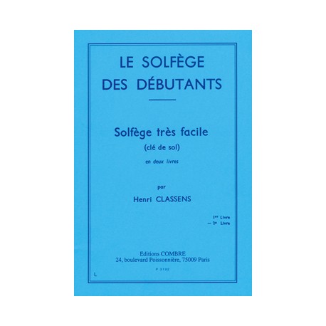 CLASSENS SOLFEGE DEBUTANT 2 CLE SOL