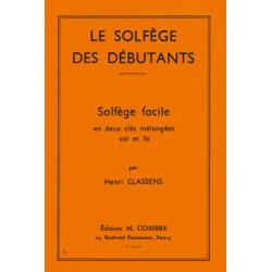 CLASSENS SOLFEGE DEBUTANT CLE SOL ET FA MELANGEES