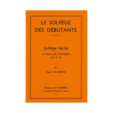 CLASSENS SOLFEGE DEBUTANT CLE SOL ET FA MELANGEES