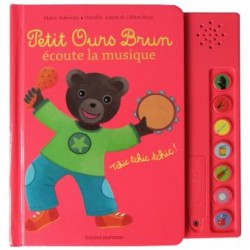 PETIT OURS BRUN ECOUTE LA MUSIQUE