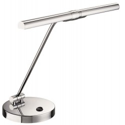 lampe piano droit chrome, halogène