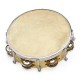 FUZEAU TAMBOURIN PEAU NATURELLE 20 CM + CYMBALETTES