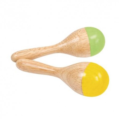 FUZEAU MARACAS BOIS PEINT NATUREL PETIT MODELE