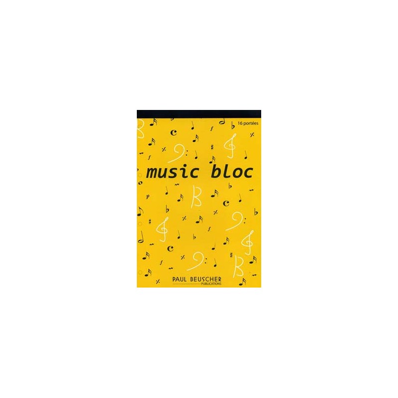 Bloc Note Papier Musique 12 portées - Pages A4 Perforées