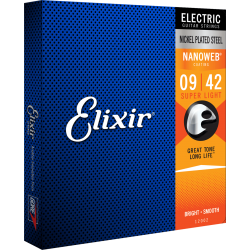 JEU ELIXIR Cordes ELECTRIC NANOWEB EXTRA LIGHT 09-11-16-24-32-42