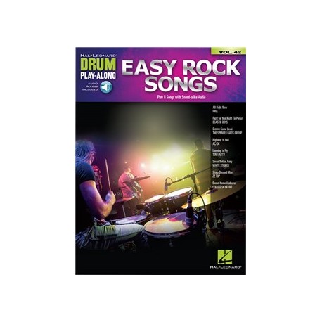 EASY ROCK SONGS 42 DRUM PLAY ALONG