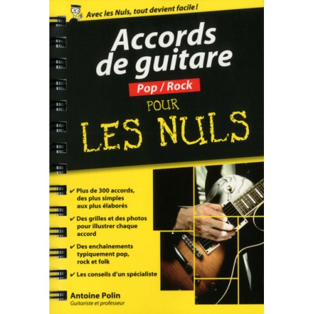 Accords De Guitare POP ROCK Pour Les Nuls - Livre