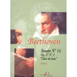 BEETHOVEN Ludwig van Sonate n°14 Op.27 n°2 Clair de lune