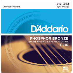 D'addario EJ16 - JEUX PHOSPHORE BRONZE Light 12-16-24-32-42-53