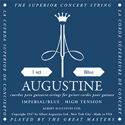 JEU AUGUSTINE Cordes Acoustiques IMPERIAL BLEU TIRANT FORT