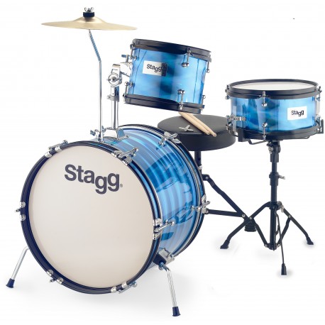 STAGG JR3 8" 10" 16" BATTERIE JUNIOR BLEU