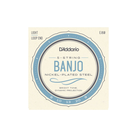 JEU D ADDARIO Cordes BANJO 5C NICKEL LIGHT 09-10-13-20W-09