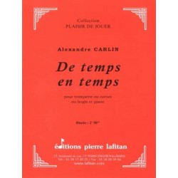 CARLIN Alexandre (né en 1966) De temps en temps Trompette et piano