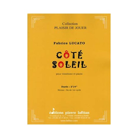LUCATO Fabrice Côté soleil Trombone et piano