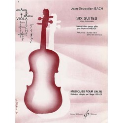 BACH JS 6 Suites pour ALTO- Vol. 2 : suites 4, 5, 6 BWV 1010-1012