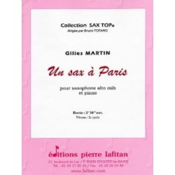 Gilles Martin Un sax à Paris Partition - Saxophone alto et piano