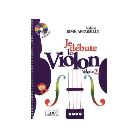 Valérie Bime-Apparailly Je débute le Violon - Volume 2 methode violon