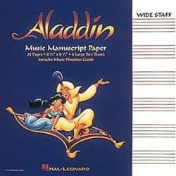 Aladdin cahier de musique 6 grosses portees