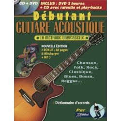 JJREBILLARD REBILLARD DEBUTANT GUITARE ACOUSTIQUE + CD ET DVD