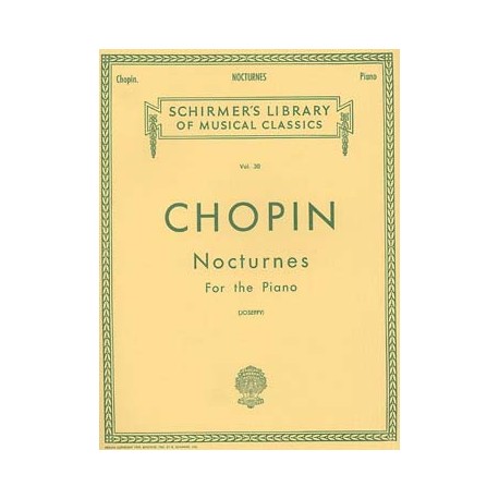 CHOPIN: NOCTURNES PIANO SCHIRMER