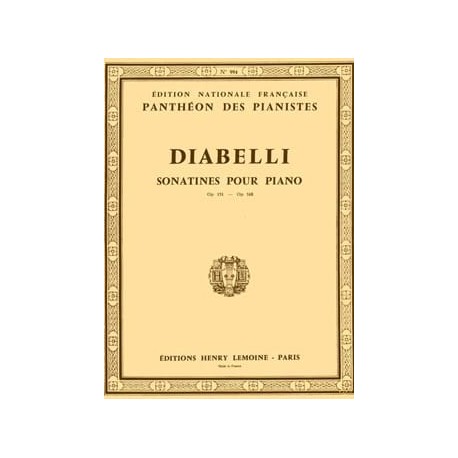 DIABELLI : SONATINES OP. 151 ET 168 Piano
