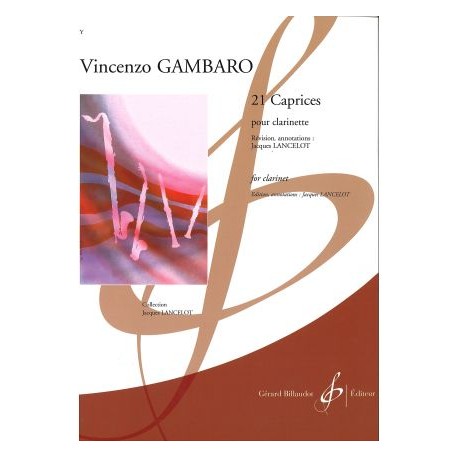 Vincenzo Gambaro 21 Caprices CLARINETTE