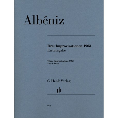 ALBENIZ 3 IMPROVISATIONS 1903 AVEC CD