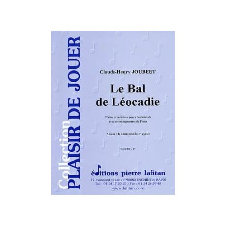 Claude-Henry Joubert Le Bal de Léocadie clarinette et piano