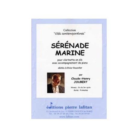 Claude-Henry Joubert Sérénade Marine - Clarinette et piano