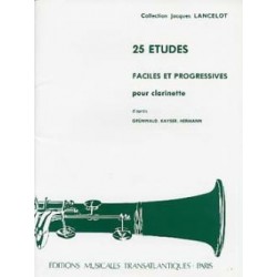 Jacques Lancelot 25 Etudes faciles et progressives