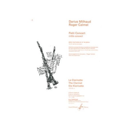 MILHAUD DARIUS PETIT CONCERT clarinette et piano
