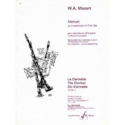 MOZART MENUET DIVERTIMENTO KV334 CLARINETTE ET PIANO