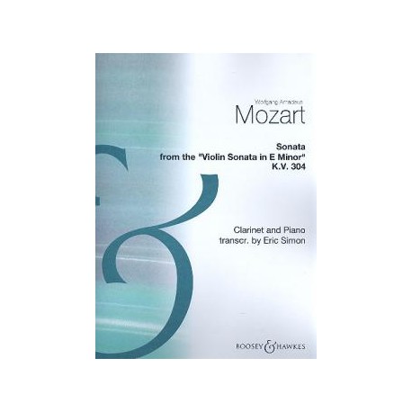 Wolfgang Amadeus Mozart Sonata K.304 from the Violin Sonata in E Minor