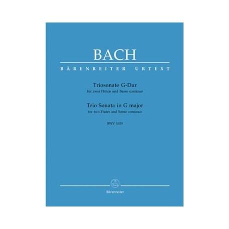 J-S BACH : TROIS SONATES EN SOL MAJEUR