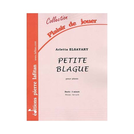 Arletta Elsayary Petite blague Partition - Piano