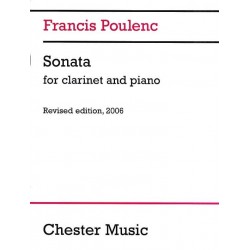 POULENC Sonate pour clarinette et piano Edition révisée 2006 Partition - Clarinette et Piano