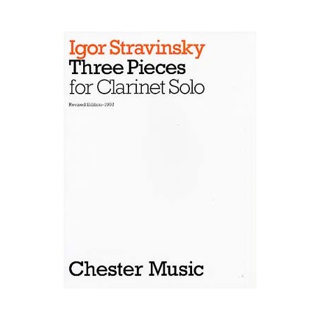 STRAVINSKY 3 PIECES CLARINETTE SEULE