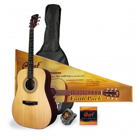 CORT PACK GUITARE FOLK EARTH OPEN PORE